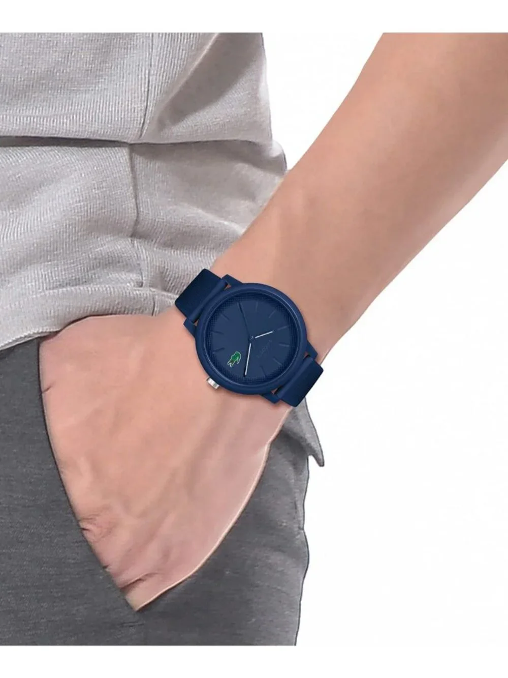 Men's Dark Blue Case Quartz Premium Sporty Fashion Timepiece Dress Wrist Watch